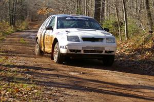 Lars Wolfe / Kent Gardam VW Jetta Turbo comes down the final straight into the finish of Gratiot Lake 1, SS9 (2).