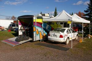 Lars Wolfe / Kent Gardam VW Jetta Turbo at Copper Harbor service.