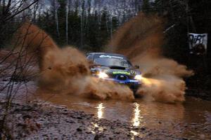 Ken Block / Alex Gelsomino Subaru WRX at the final puddle on Gratiot Lake 2, SS16.