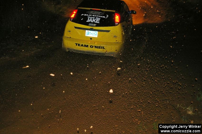 Kyle Sarasin / Mikael Johansson	Ford Focus SVT at the final corner of SS4, Echo Lake 1.