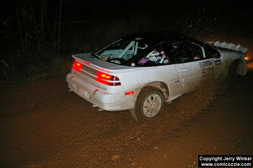 Chris Czyzio / Jeff Secor Mitsubishi Eclipse GSX blast through the final corner of Echo Lake 1, SS4.