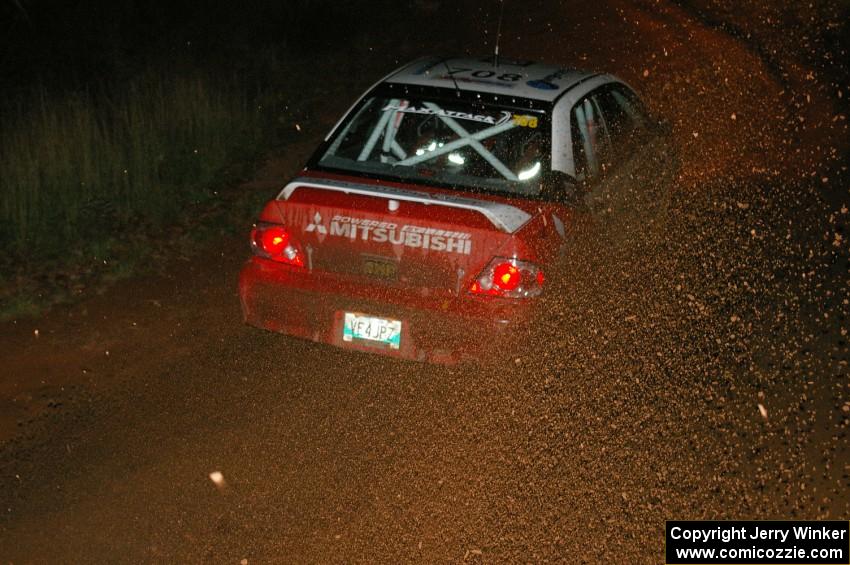 Jan Zedril / Jody Zedril Mitsubishi Lancer ES on the final corner of on Echo Lake 1, SS4.
