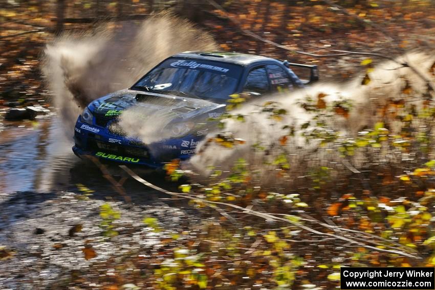 Ken Block / Alex Gelsomino Subaru WRX at a puddle on Gratiot Lake 1, SS9.