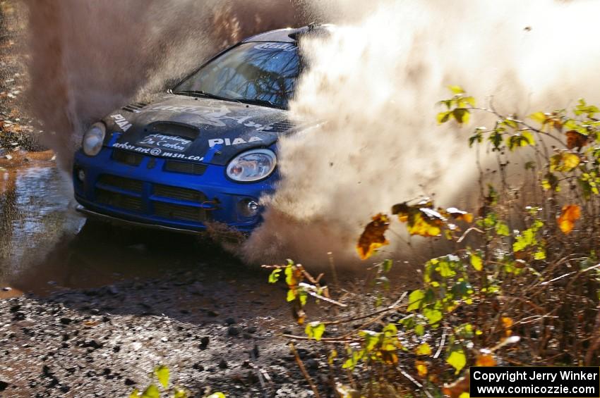 Cary Kendall / Scott Friberg Dodge SRT-4 hits a large puddle on Gratiot Lake 1, SS9.