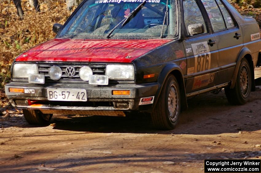 Ivan Milanovic / Colin Vickman Volkswagen Jetta GLI at the finish of Gratiot Lake 1, SS9.