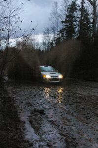 Charles Sherrill / Wilson VonKessler Mitsubishi Evo IV hits the big puddle near the end of Gratiot Lake 2, SS16.