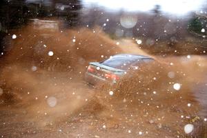 Adam Markut / John Nordlie Eagle Talon hits the final puddle on Gratiot Lake 2 during the snowstorm.