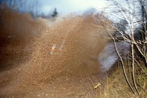 Lars Wolfe / Kent Gardam VW Jetta Turbo hits the final puddle near the end of Gratiot Lake 2 in a big way.