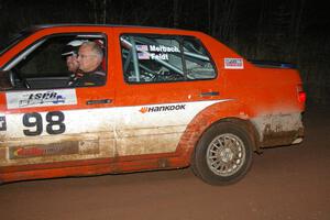 Jeff Feldt takes over the wheel of the Mike Merbach VW Jetta during the transit of Gratiot Lake 2, SS16.