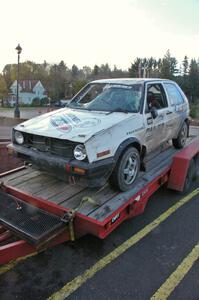 Chris Duplessis / Martin Headland VW GTI sustained damage after rolling the car three times on Friday night.