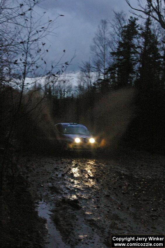 Kyle Sarasin / Mikael Johansson	Ford Focus SVT his the puddle near the end of SS16, Gratiot Lake 2.