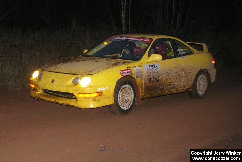 Evan Moen / Dan Victor in their Acura Integra Type-R, transit SS16, Gratiot Lake 2.