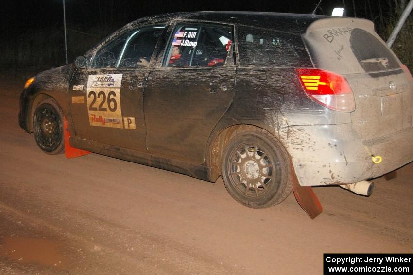 Jesse Shoup / Faheem Gill Toyota Matrix transits Gratiot Lake 2, SS16.