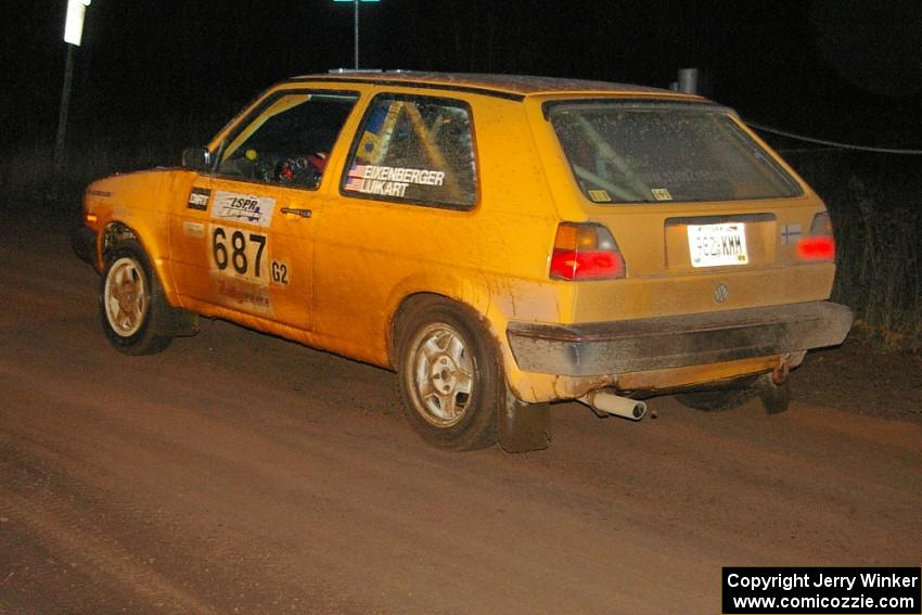 Chad Eixenberger / Jay Luikart VW Golf transits Gratiot Lake 2, SS16.