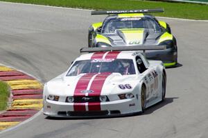 Denny Lamers's Ford Mustang and Doug Harrington's Chevy Corvette