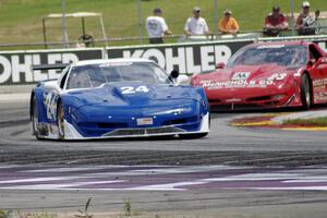 Rick Dittman's Chevy Corvette holds off Amy Ruman's Chevy Corvette