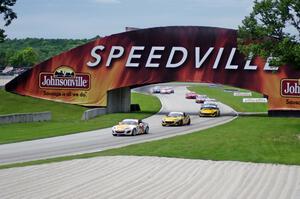 MX-5s entering the carousel