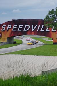 MX-5s entering the carousel