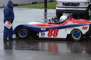 Dave Schaal's Spec Racer Ford on the false grid