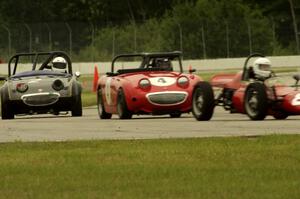 Jim Gaffney's RCA Formula Vee followed by Phil Schaefer's and Tom Daly's Austin-Healey Sprites