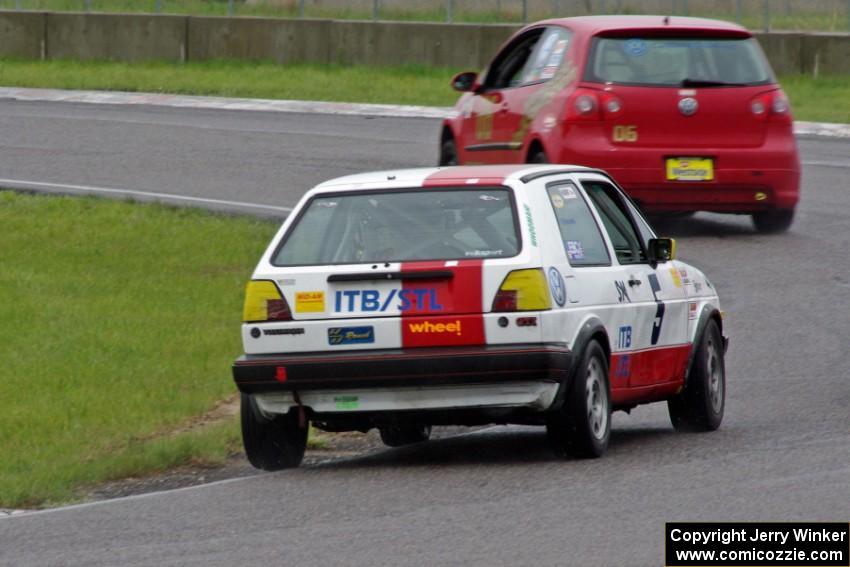 Steve Hendricks' SSC VW Rabbit and Harlan Donaldson's ITB VW Golf