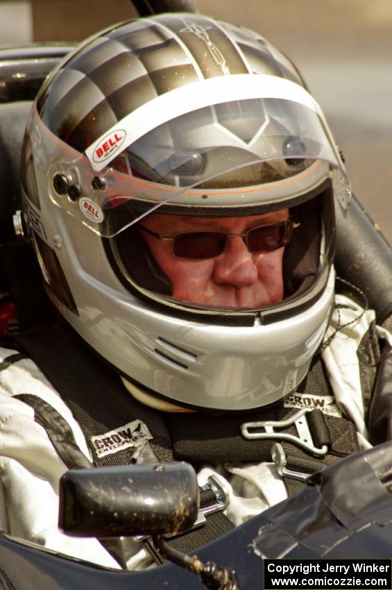 Steve Flaten in his cockpit