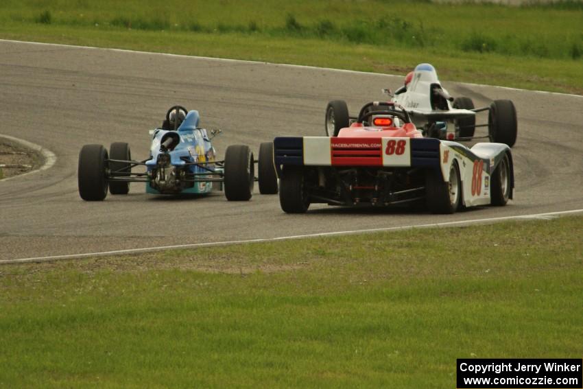 Tony Foster's Swift DB-1 Formula Ford, Bill Bergeron's Van Diemen RF90 Formula Ford and Dave Schaal's Spec Racer Ford