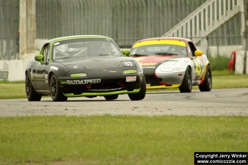 Jamey Randall's Spec Miata Mazda Miata and Tracy Ramsey's Spec Miata Mazda Miata