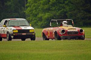 Don Haaversen's E Production Datsun SRL311U and Harlan Donaldson's ITB VW GTI