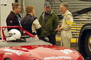 Mark and Jon Brakke converse after their race