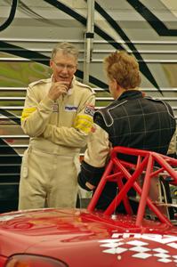 Mark and Jon Brakke converse after their race