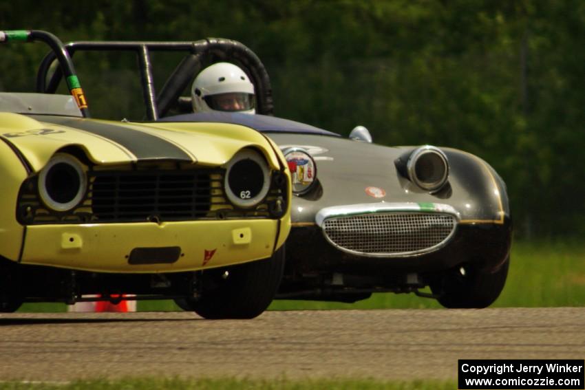 John Hagen's Triumph TR-4 and Phil Schaefer's Austin-Healey Sprite