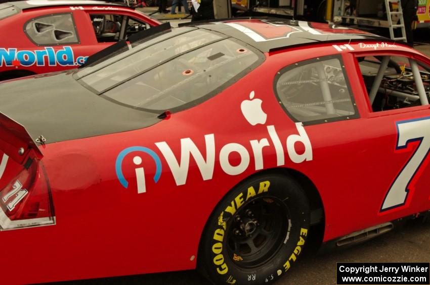 Daryl Harr's and Carl Harr's Chevy Impalas after the race