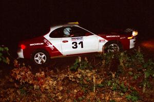 Miroslaw Babinski / Piotr Modrzejewski Toyota Celica All-Trac on a stage during the first night.