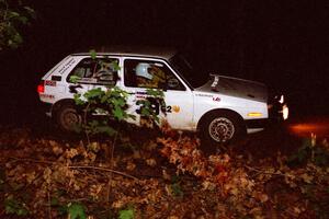 Wayne Prochaska / Annette Prochaska VW Golf on a stage during the first night.