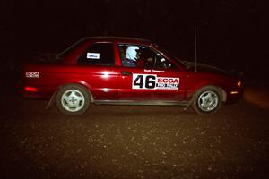 Eric Seppanen / Scott Thompson Nissan Sentra SE-R on a stage during the first night.