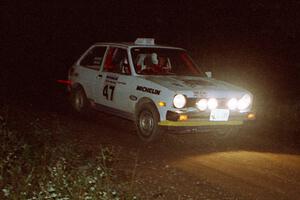 J.B. Niday / Kathy Freund Ford Fiesta on a stage during the first night.