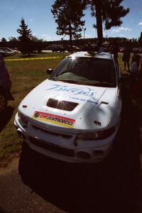 David Summerbell / Mike Fennell Mitubishi Lancer Evo IV at parc expose on day two.