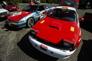 Darek Bosek / Kazimierz Pudelek Eagle Talon and Miroslaw Babinski / Piotr Modrzejewski Toyota Celica All-Trac at parc expose.