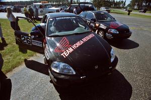 The Jay Kowalik / Scott Embree Honda Civic CVT and Bryan Hourt / Pete Cardimen Honda Civic at parc expose.