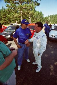 A diehard fan talks to Carl Merrill at parc expose on day two.