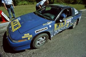 Steve Gingras / Bill Westrick Eagle Talon prepares to leave parc expose for day two's stages.