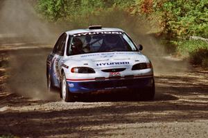 John Buffum / Doug Shepherd Hyundai Elantra near the start of SS8 (Thorpe Tower).