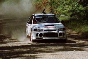 David Summerbell / Mike Fennell Mitubishi Lancer Evo IV near the start of SS8 (Thorpe Tower).