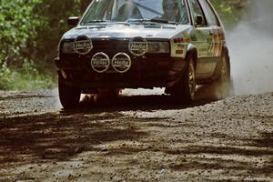 Dave White / Cindy Krolikowski VW GTI near the start of SS8 (Thorpe Tower).