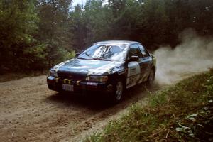 Lee Shadbolt / Paul Eklund Subaru Impreza near the start of SS8 (Thorpe Tower).