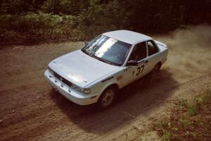 Roland McIvor / Brendan Bohan Nissan Sentra SE-R near the start of SS8 (Thorpe Tower).