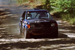 Mark Utecht / Doug Dill Dodge Omni GLH Turbo near the start of SS8 (Thorpe Tower).