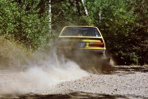 Mike Bodnar / Steve Bodnar Audi 4000 Quattro near the start of SS8 (Thorpe Tower).