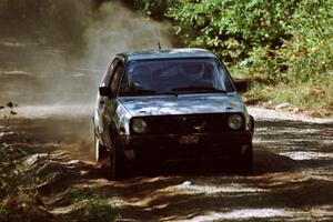 Wayne Prochaska / Annette Prochaska VW Golf near the start of SS8 (Thorpe Tower).